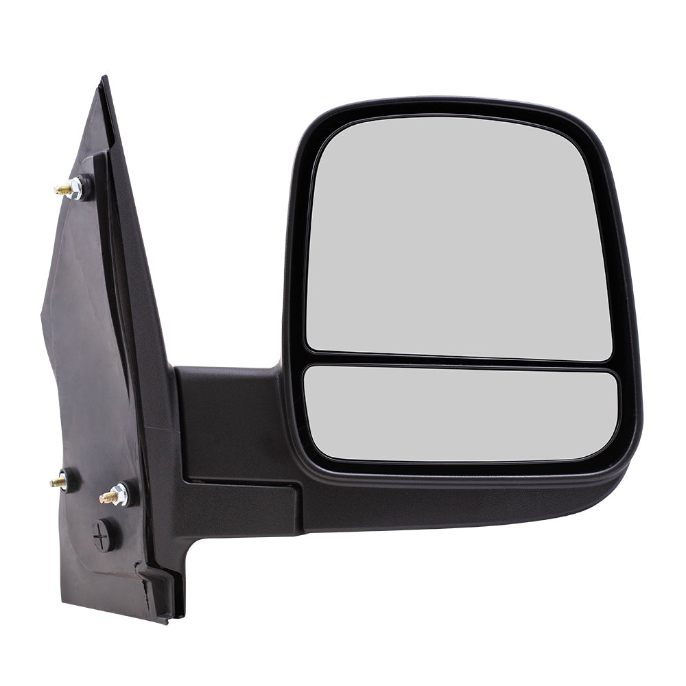 Manual Door Mirror Set Textured Black With Dual Glass Driver Left Passenger Right For 2003-2024 Chevrolet Express 2008-2024 GMC Savana