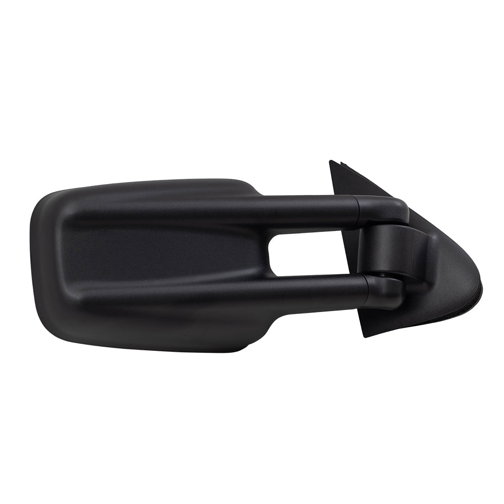 Brock Replacement Driver and Passenger Set Manual Telescopic Tow Mirrors with Spotter Glass Compatible with 1999-2007 Silverado Sierra Pickup Truck