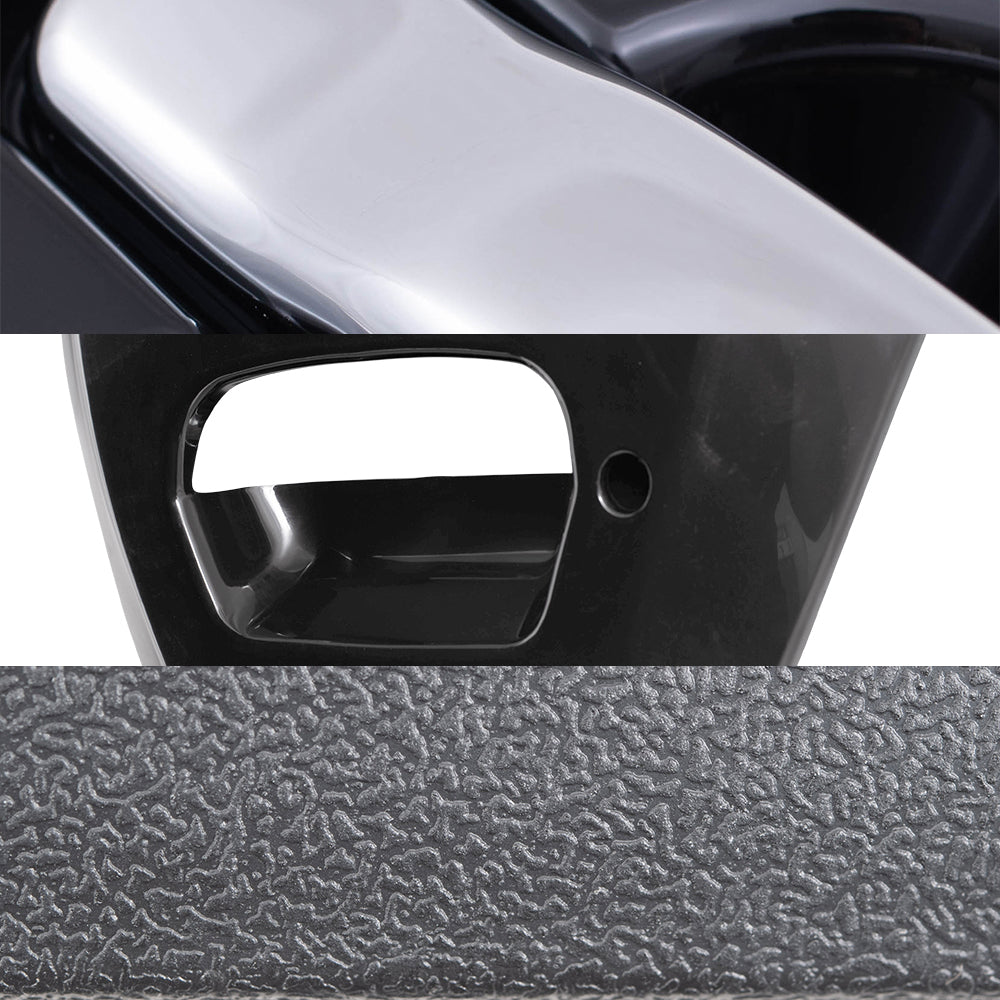 Brock Replacement Front and Rear Outside Door Handles, Tailgate Handle and Tailgate Handle Bezel Paint to Match Black 6 Piece Set Compatible with 2002-2006 Avalanche