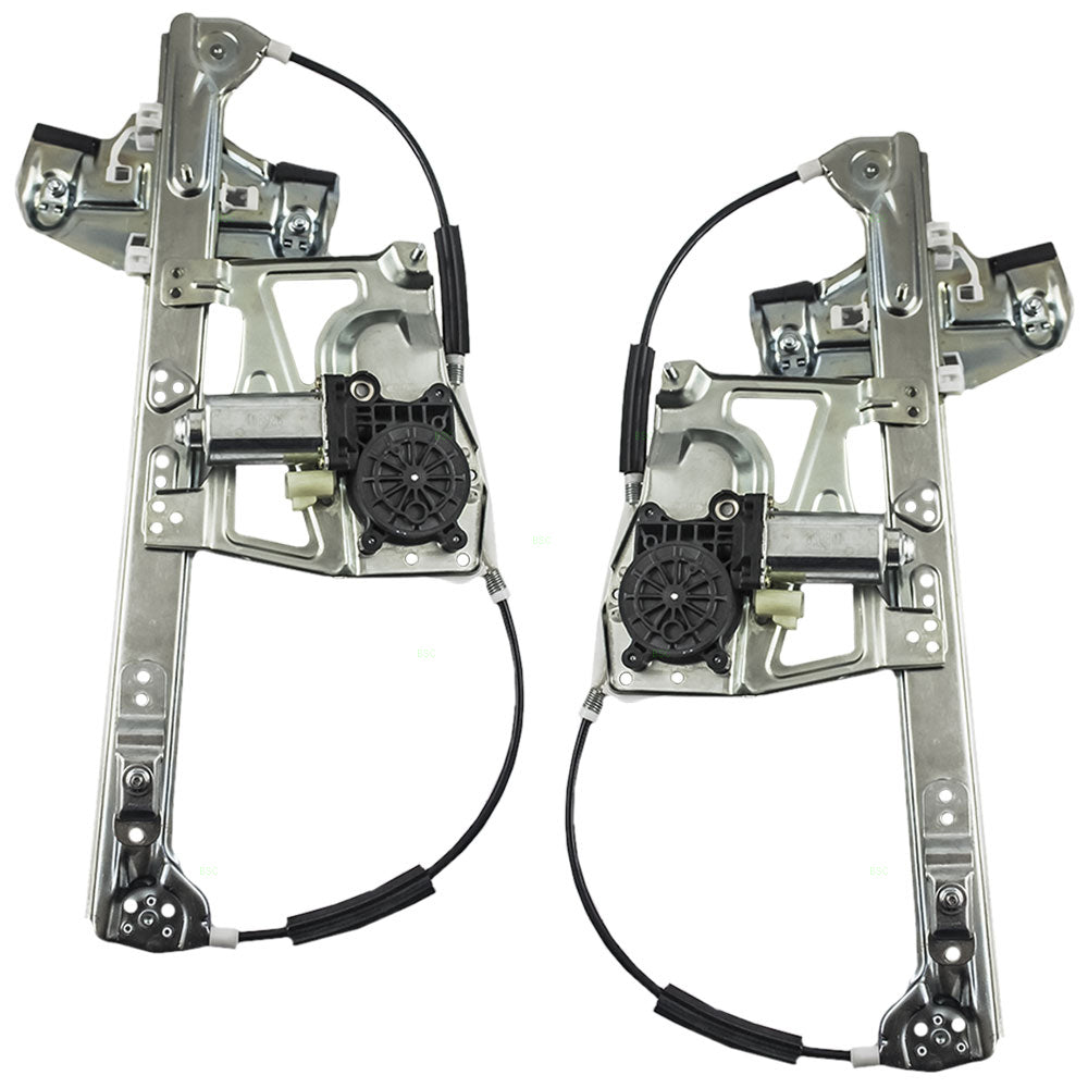 Aftermarket Replacement Pair of 4 Power Window Regulators with Motors Front and Rear Compatible with 2000-2001 DeVille