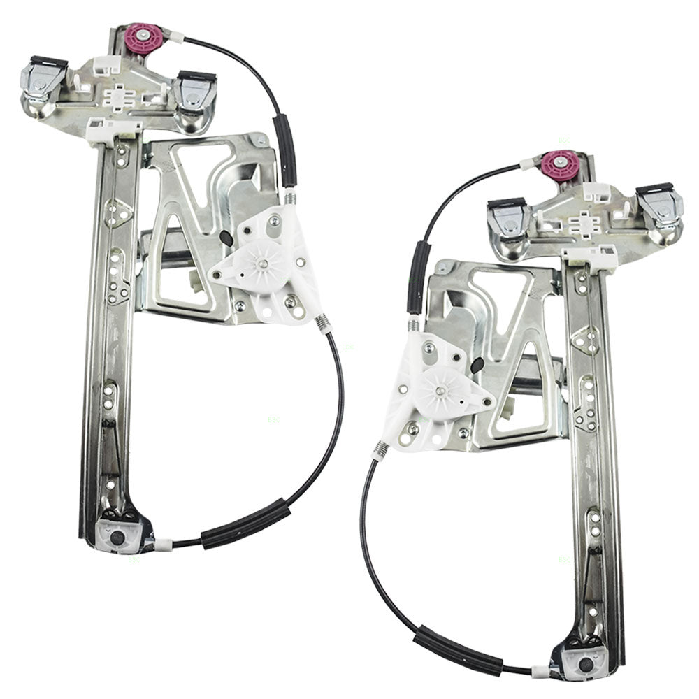 Aftermarket Replacement Pair of 4 Power Window Regulators with Motors Front and Rear Compatible with 2000-2001 DeVille