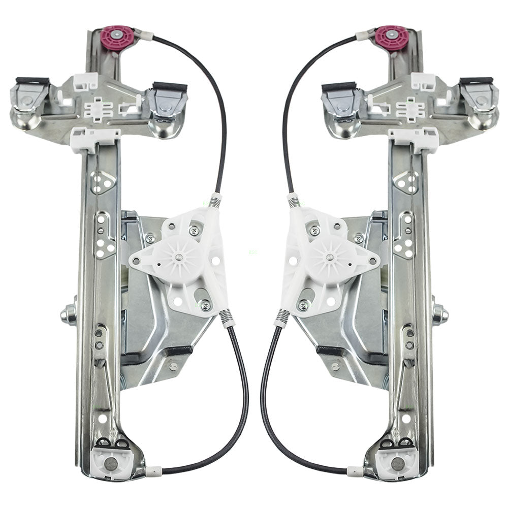 Aftermarket Replacement Pair of 4 Power Window Regulators with Motors Front and Rear Compatible with 2000-2001 DeVille