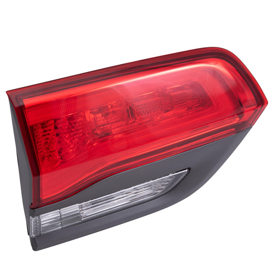 Combination Tail Light With Gray Bezel Without Platinum Insert Driver Left Liftgate Mounted For 2014-2021 Jeep Grand Cherokee Altitude/Laredo/Limited/Overland/Summit LH 2022 Jeep Grand Cherokee WK Altitude/Laredo/Limited/Overland/Summit