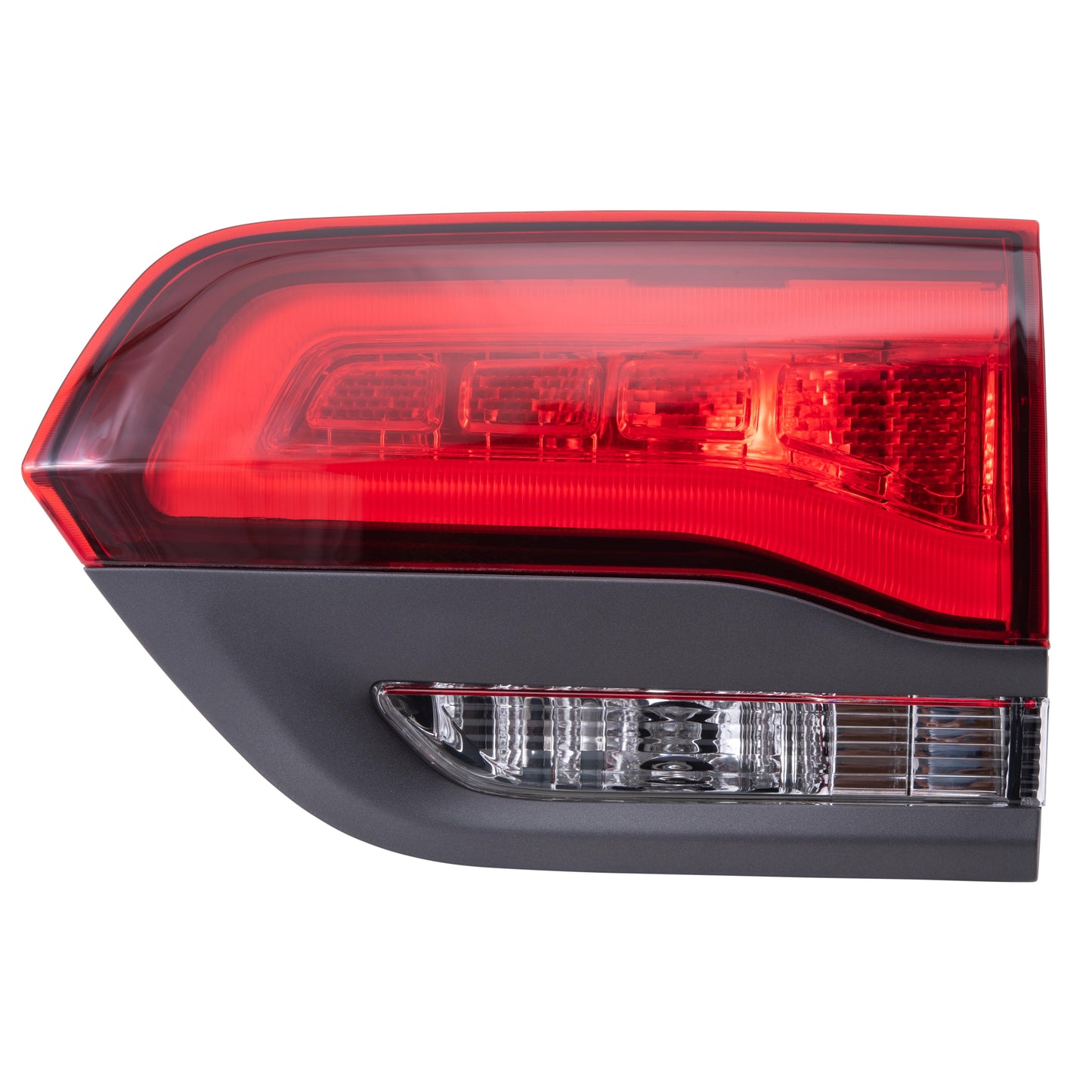 Combination Tail Light With Granite Bezel Without Platinum Insert Passenger Right Liftgate Mounted For 2014-2021 Jeep Grand Cherokee Altitude/Laredo/Limited/Overland/Summit RH 2022 Jeep Grand Cherokee WK Altitude/Laredo/Limited/Overland/Summit 80th Annive