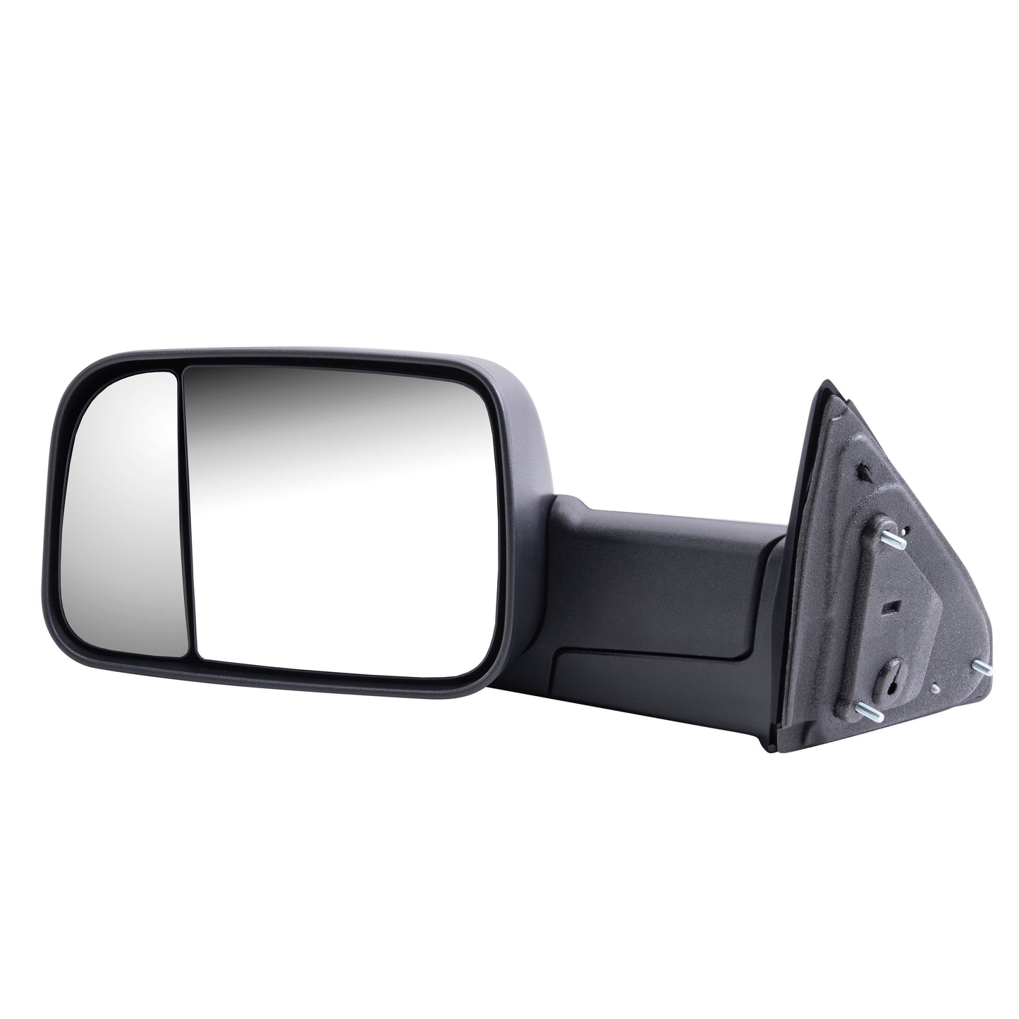 Brock Aftermarket Replacement Driver Left Manual Tow Mirror Textured Black Flip-up with Temperature Sensor Compatible with 2013-2018 RAM 1500