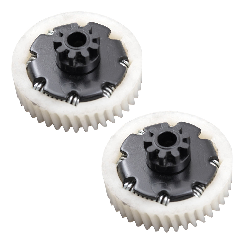 Brock Replacement Pair Set of Power Window Lift Motor Gears 9 Tooth Compatible with 1972-1998 1500 2500 3500 Pickup Truck