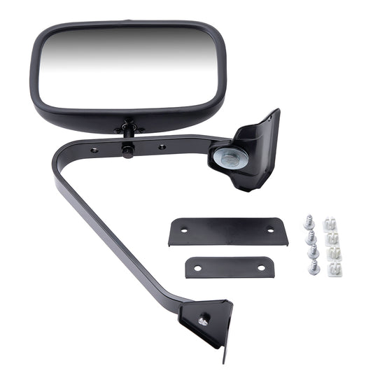 Manual Side View Mirror 5x8 Swing Lock w/ Plastic Housing Replacement for 1980-1997 Ford Pickup E5TZ 17696 B E5TZ 17696 D