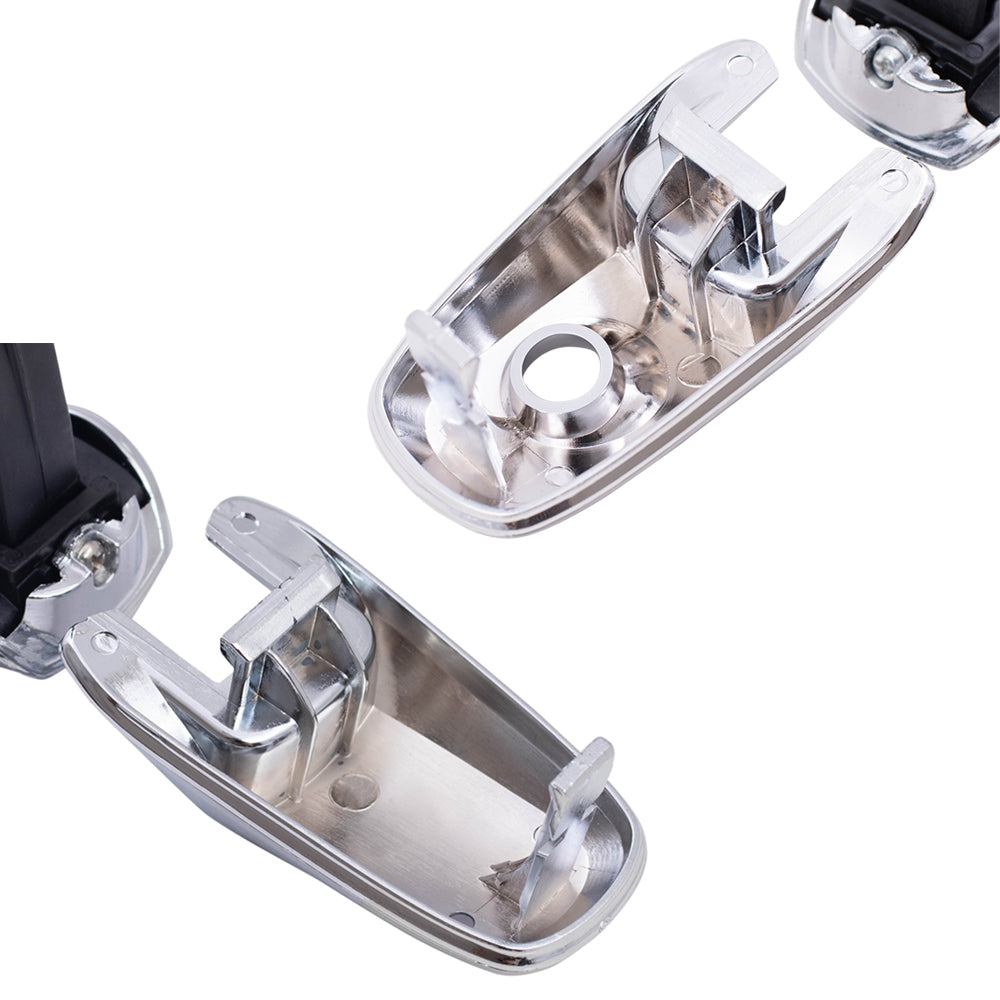 Brock Replacement Front Driver and Passenger Side Outside Door Handles with Caps Compatible with 2011-2015 Edge & 2011-2015 MKX