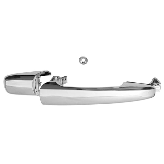 Brock Replacement Outside Door Handle Compatible with 2006-2012 Fusion Passengers Front Chrome Right w/ Cap AH6Z 5422404 BA AH6Z5422404BA