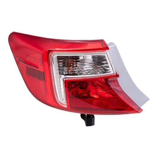 Brock Replacement Drivers Taillight Quarter Panel Mounted Tail Lamp Compatible with 12-14 Camry 81560-06470