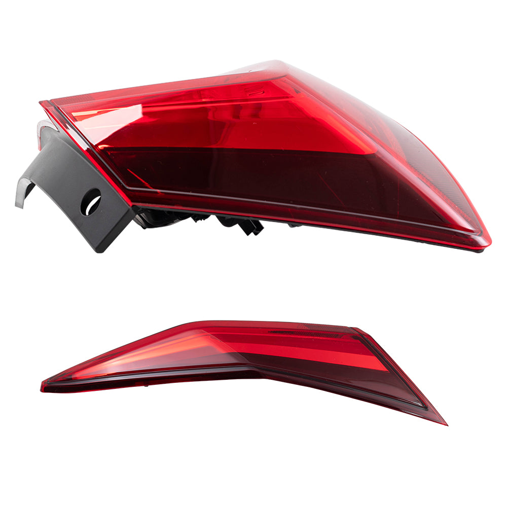 Combination Driver Left Tail Light Assembly Set Body and Lid Mounted 2 Piece Set for 2016-2021 Honda Civic Sedan