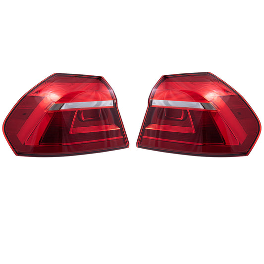 2016-2017 Volkswagen Passat Built To 7/3/16 Halogen Combination Tail Light Assembly Body Mounted Set LH+RH