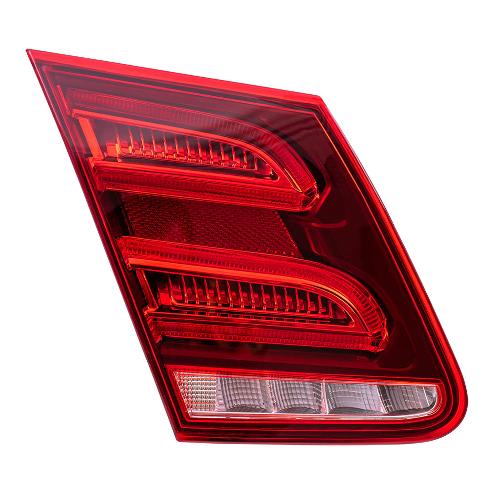 Brock Replacement Drivers Taillight Taillamp Lid Mounted Lens Compatible with 2014 E-Class W212 Sedan 2129062757