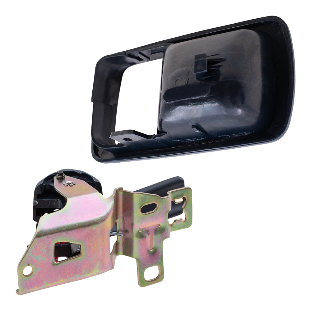 Brock Replacement Passengers Inside Door Handle with Bezel Blue Compatible with 92-96 Camry