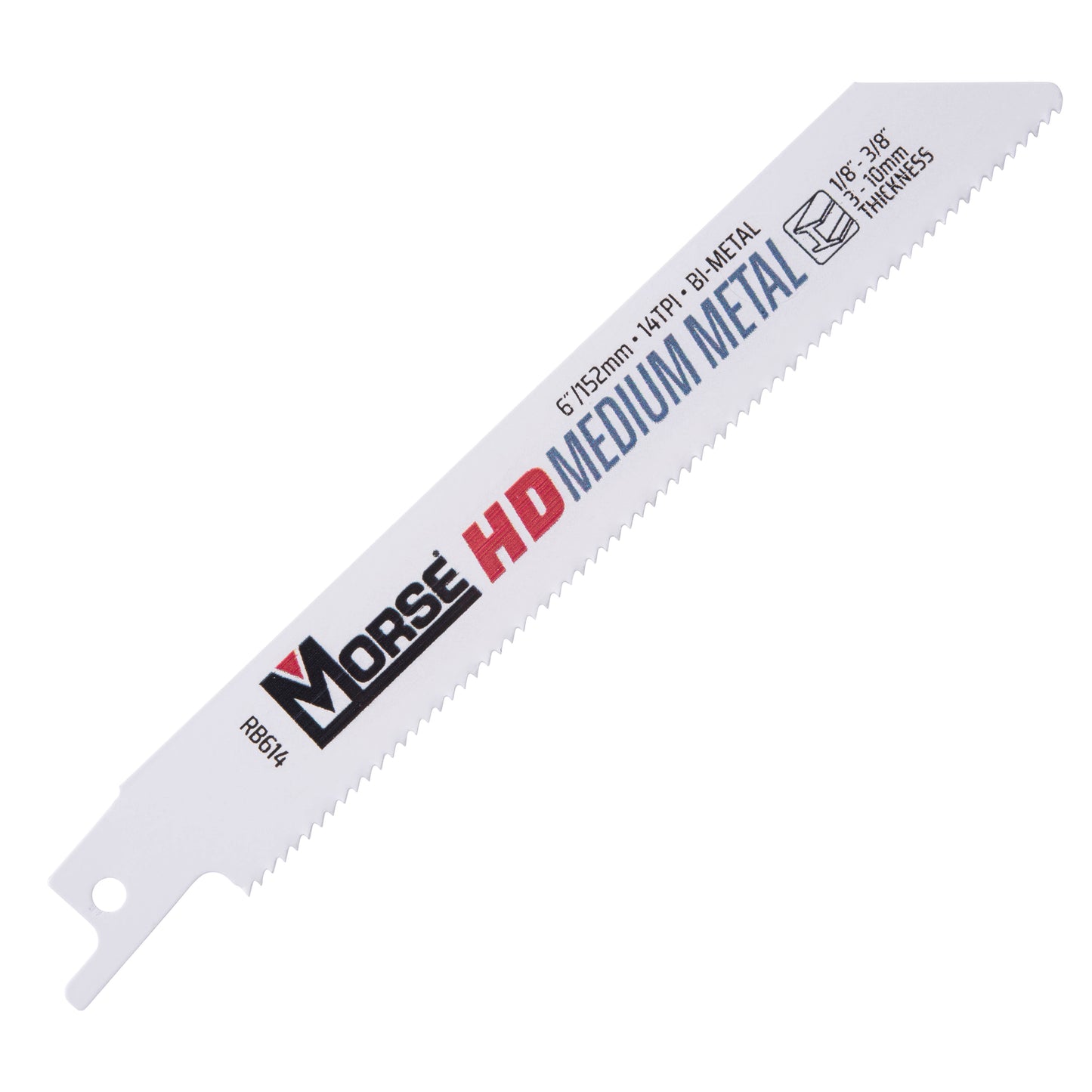 MK Morse HD Medium Metal Bi-Metal Reciprocating Saw Blade For Medium Metal (1/8 Inch - 3/8 Inch) 6 Inch X 3/4 Inch X 0.035 Inch 14 TPI 100 Pack