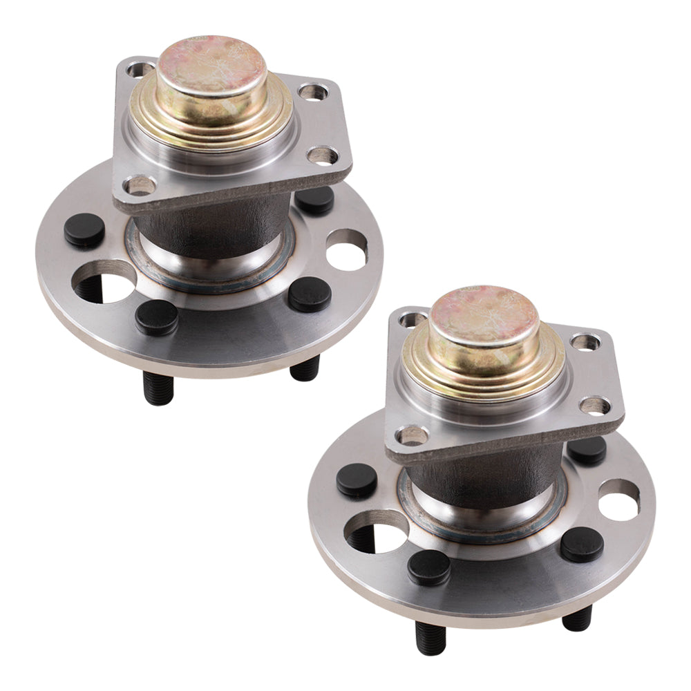 Brock Replacement Set Rear Hubs and Wheel Bearings Compatible with 1985-1991 Grand Am Cutlass Calais