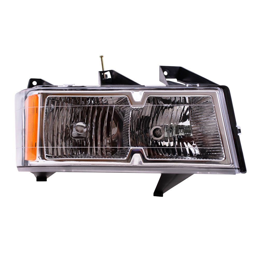 Headlight fits Canyon Colorado i-Series Pickup Passenger Headlamp Chrome Bezel