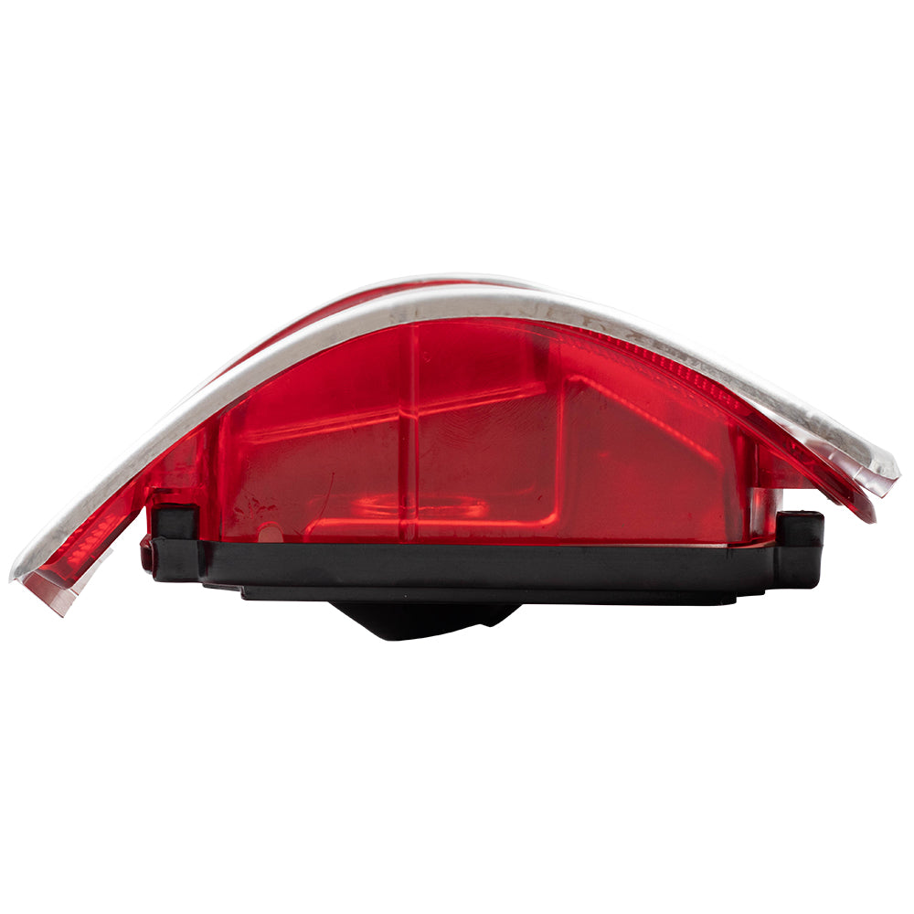 Brock Replacement Passenger Tail Light with Chrome Trim Compatible with 73-91 C/K Pickup Truck SUV 5965772