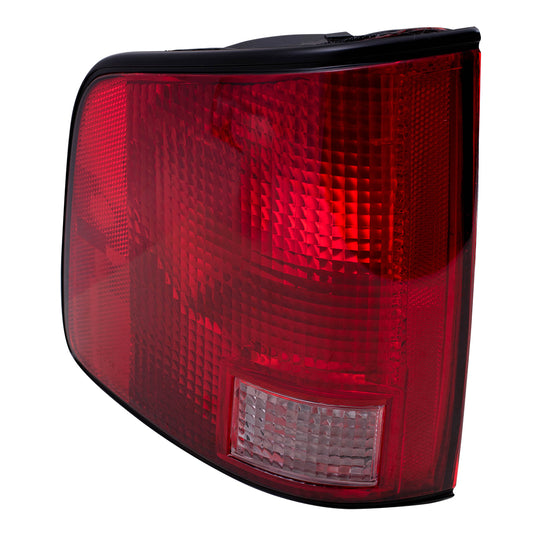 Brock Replacement Driver Side Tail Light Unit with Black Edge Compatible with 1994-2004 S10, 94-04 Sonoma and 96-00 Hombre 5978195