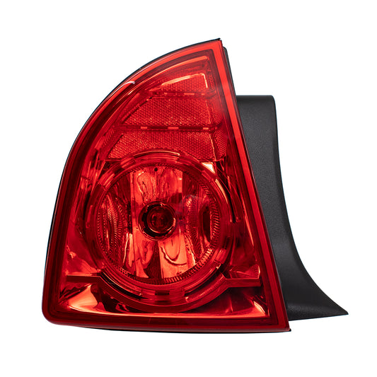 Brock Replacement Driver Tail Light with Red Lens Compatible with 2008-2012 Malibu 20914363