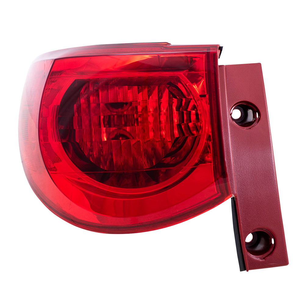 Brock Replacement Driver Tail Light Quarter Panel Mounted Taillamp Compatible with 09-12 Traverse 15912687