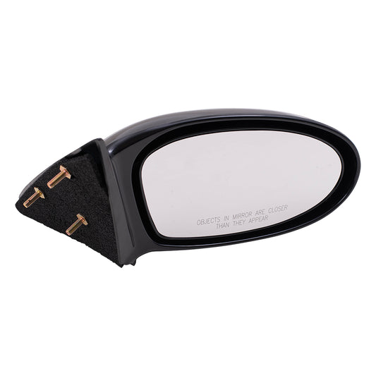 Brock Aftermarket Replacement Passenger Right Manual Door Mirror Paint To Match Black Compatible With 2002-2005 Pontiac Grand Am