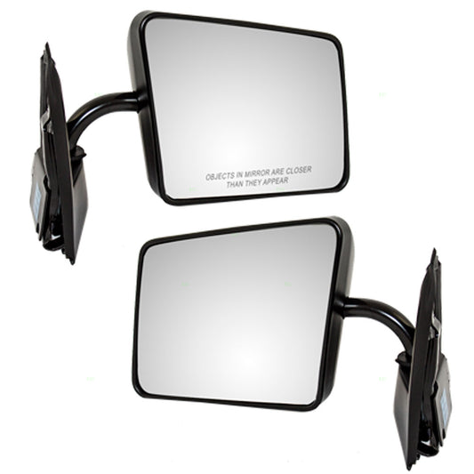 Brock Replacement Driver and Passenger Set Manual Side Door Mirrors Below Eyeline Compatible with S10/S15 Pickup Truck Blazer/Jimmy Syclone