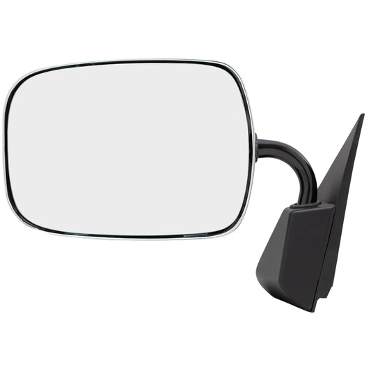 Brock Replacement Driver Manual Side Door Mirror Sail Mount Chrome Compatible with C/K Pickup Suburban Blazer Tahoe Yukon