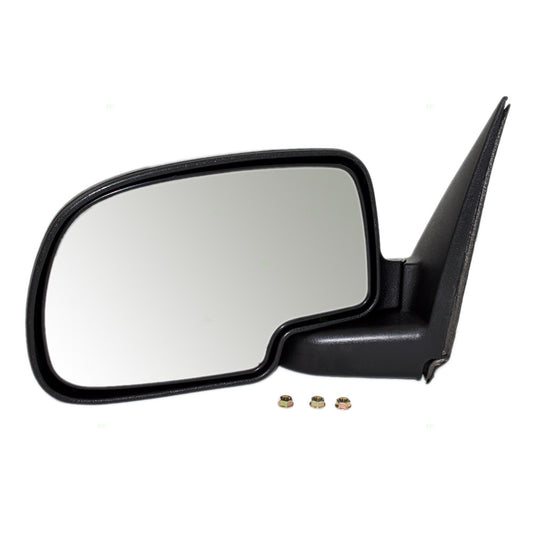 Manual Mirror fits Silverado Sierra Suburban Tahoe Yukon/XL Driver Side Chrome