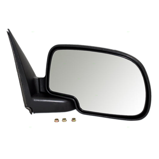 Manual Mirror fits Silverado Sierra Suburban Tahoe Yukon Passenger Side Chrome