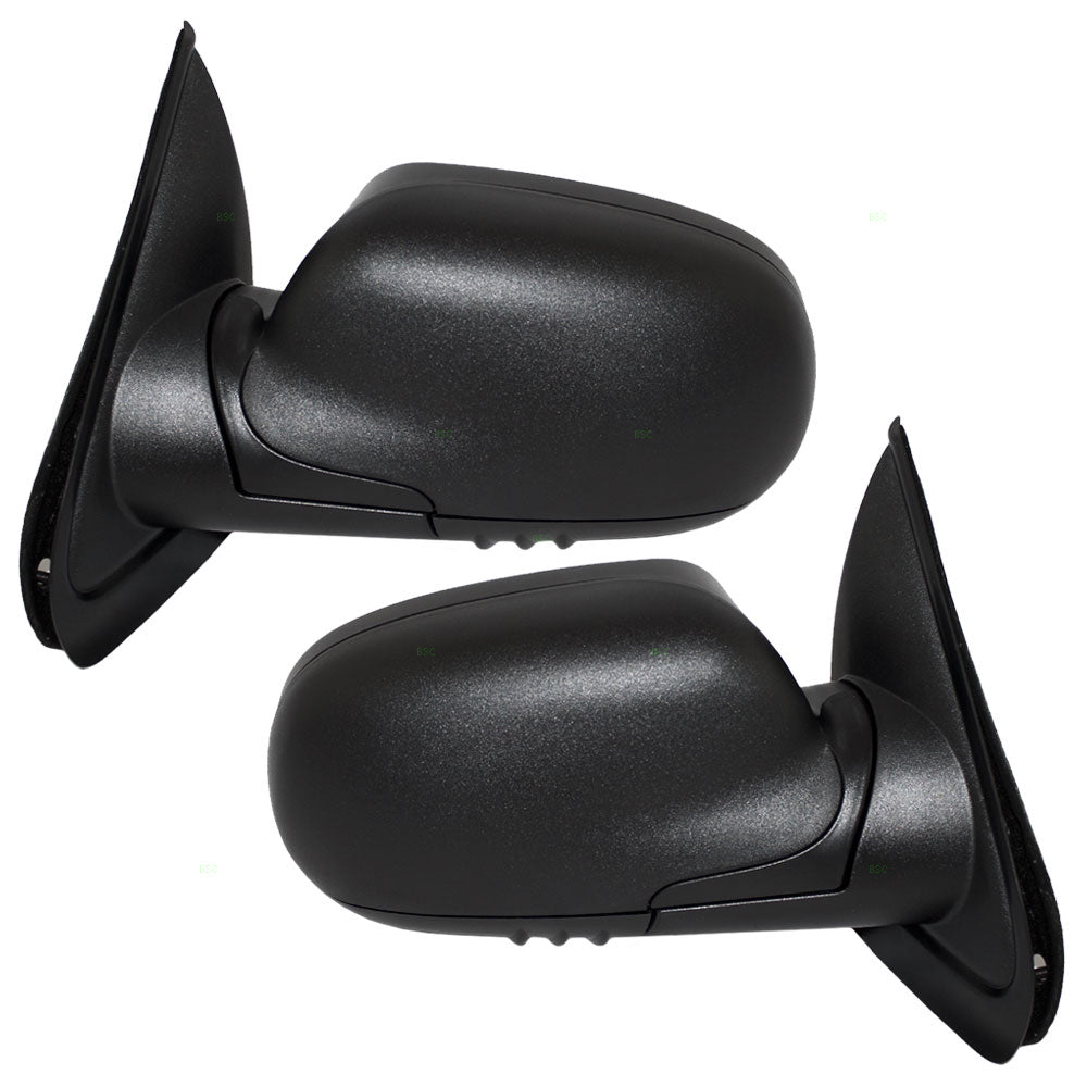 Brock Replacement Driver and Passenger Set Manual Side Door Mirrors Textured Compatible with 2002-2009 Trailblazer & EXT Envoy Envoy SUV XL