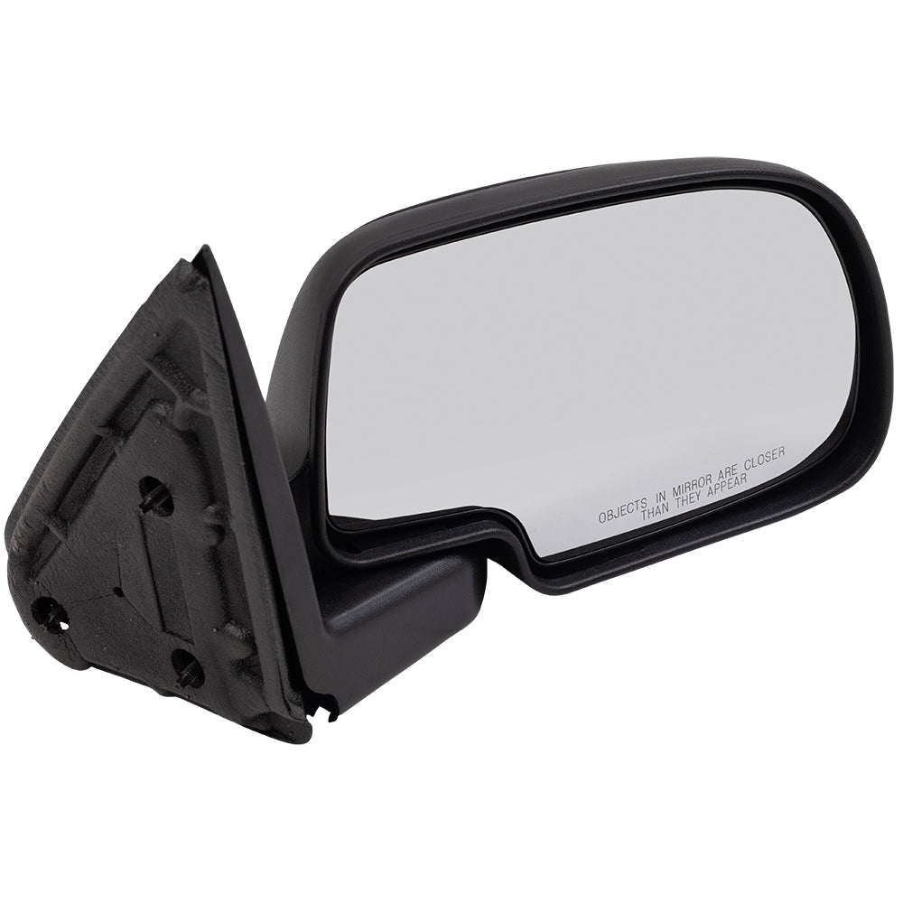 Brock Replacement Passengers Manual Side Door Mirror with Textured Cap Compatible with 99-06 Silverado New Body Style Pickup Truck 25876715