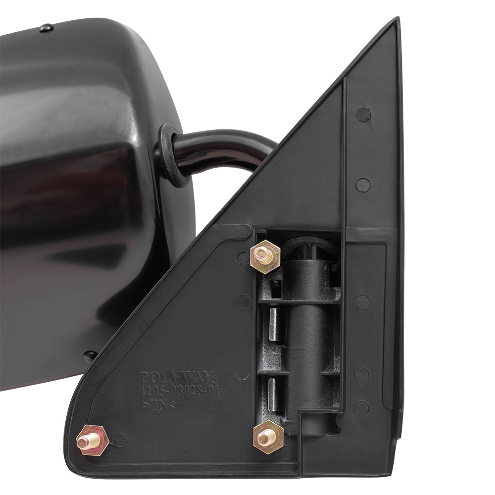 Brock Aftermarket Replacement Driver Left Passenger Right Manual Mirror Below Eyeline Paint To Match Black Set Compatible With 1988-2002 GM C/K Pickup