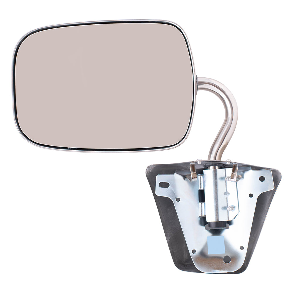 Brock Replacement Manual Side Door Stainless Steel Below Eyeline Mirror Compatible with 1978-1996 G25 P15 G1500 P3500 Van