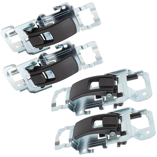 Brock Replacement 4 Pc Set Inside Door Handles Compatible with 2005-2009 Equinox 2006-2009 Torrent 25897973 15926296