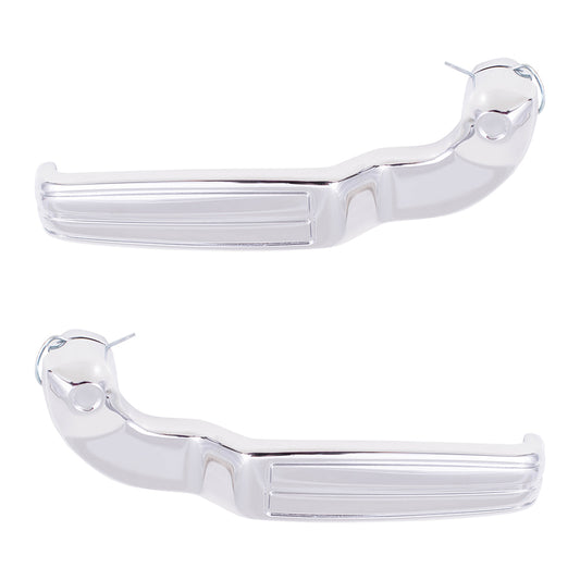 Brock Replacement Set Front Inside Chrome Door Handles Compatible with El Camino Impala Nova Cutlass Firebird GTO Ventura 7743521 7743520