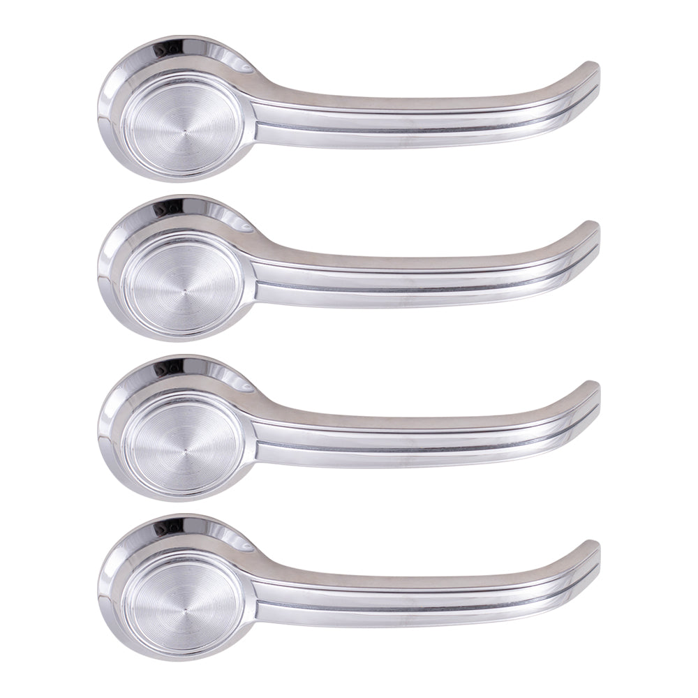 Brock Replacement 4 Pc Set Inside Chrome Door Handles Compatible with 1967 G/P Van Impala Firebird Corvette El Camino Malibu 4468414