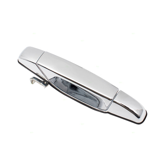 Brock Replacement Driver Outside Front Door Handle Chrome w/Out Keyhole Compatible with 07-14 Silverado Sierra + Denali Pickup Escalade Yukon & XL Tahoe Avalanche