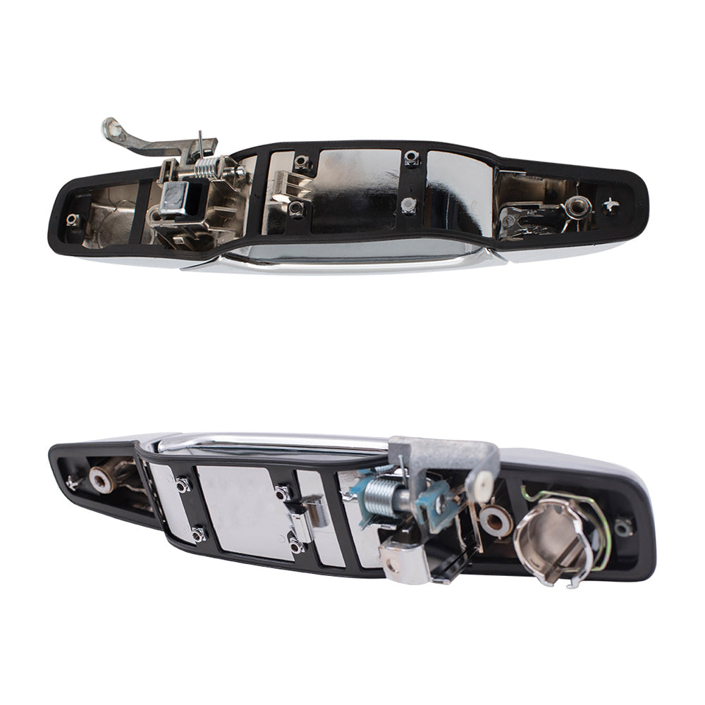 Brock Replacement Front Driver & Passenger Side Outside Chrome Door Handles Compatible with 2007-2013 Avalanche/Escalade EXT/Sierra Denali &2007-2014 Silverado/Sierra/Escalade/Escalade ESV/Tahoe/Yukon