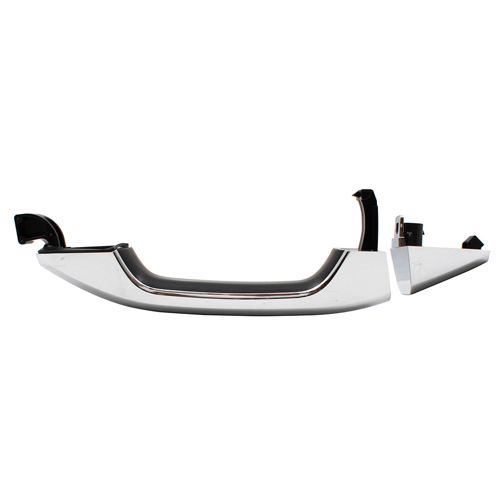 Brock Replacement Driver Front Outside Door Handle Chrome Compatible with 14-19 Silverado Sierra Pickup Truck & 19 Sierra Limited/Silverado LD Without Passive Entry