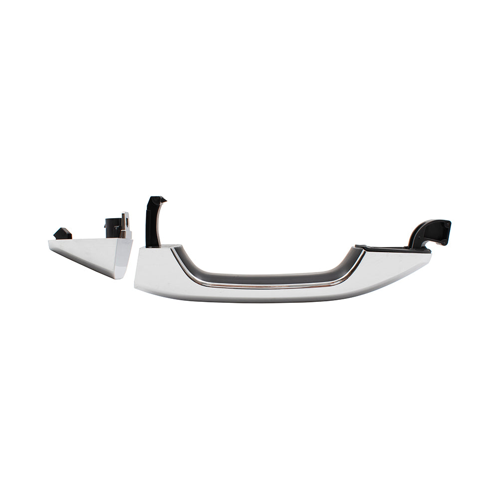 Brock Replacement Driver Front Outside Door Handle Chrome Compatible with 14-19 Silverado Sierra Pickup Truck & 19 Sierra Limited/Silverado LD Without Passive Entry