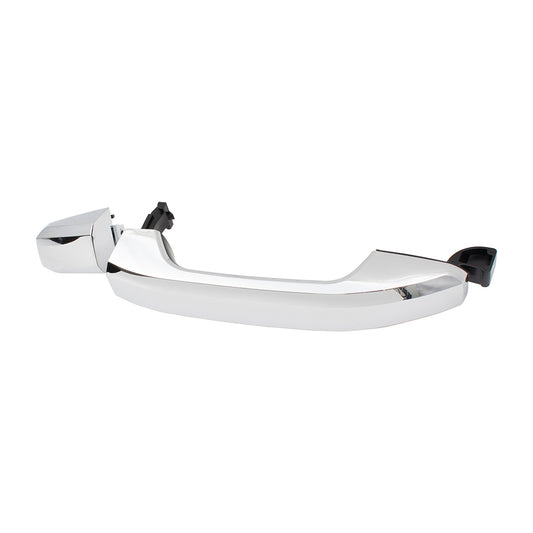 Brock Replacement Chrome Outside Rear Door Handle w/ Cap Compatible with 14-19 Silverado Sierra Pickup Truck & 19 Sierra Limited/Silverado LD Without Passive Entry