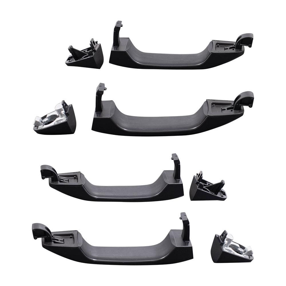 Brock Replacement Driver and Passenger Outside Door Handles with Caps EXC Passive Entry Paint to Match Black Compatible with 14-21 GM Truck