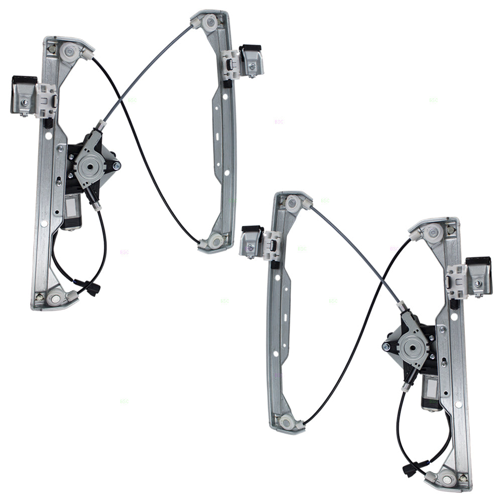 Brock Replacement Set Front Power Window Regulators with Lift Motors Compatible with 2006-2011 HHR 227143322 2714331