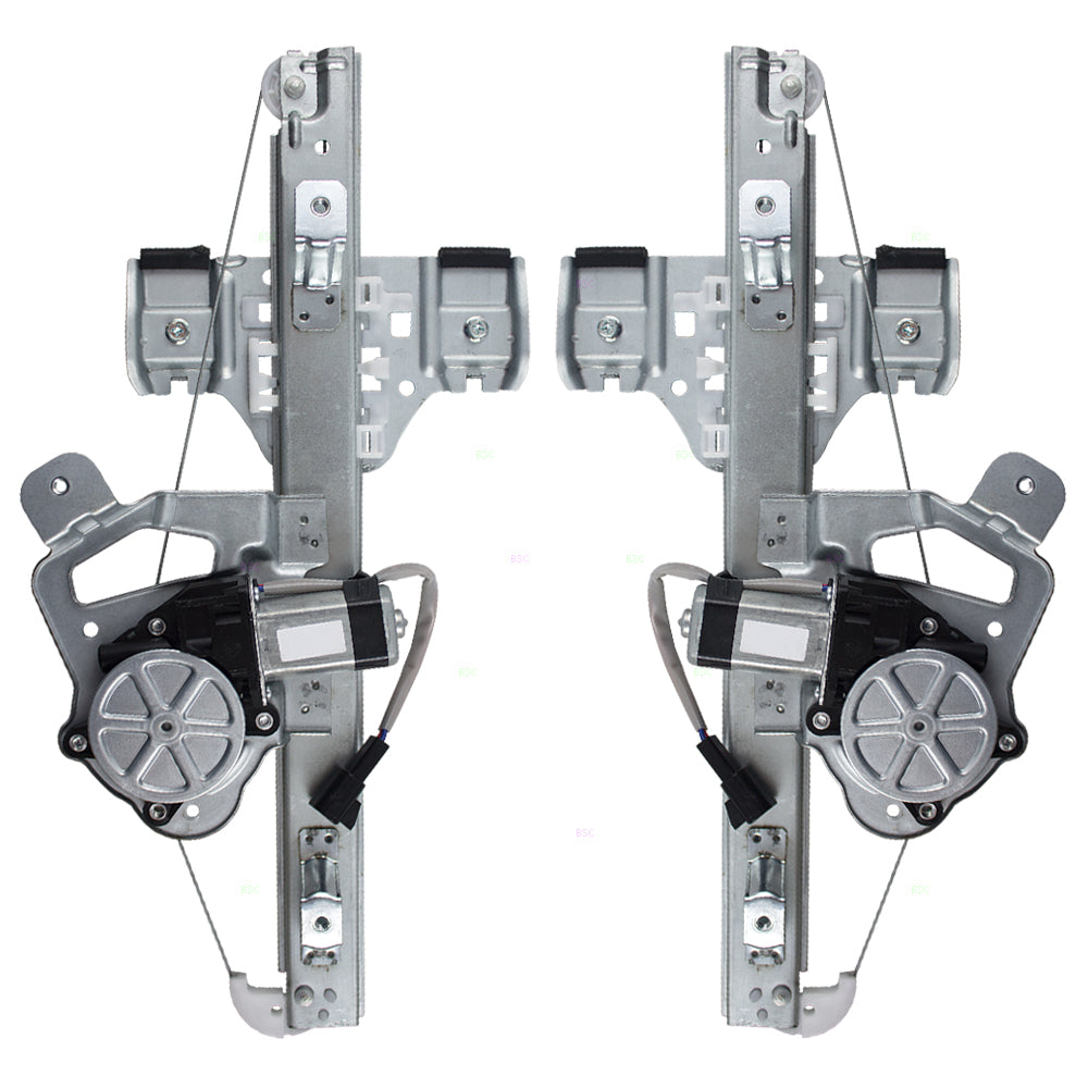 Brock Replacement Set Rear Power Window Regulators with Lift Motors Compatible with 2006-2010 H3 & H3T 25964205 25964206