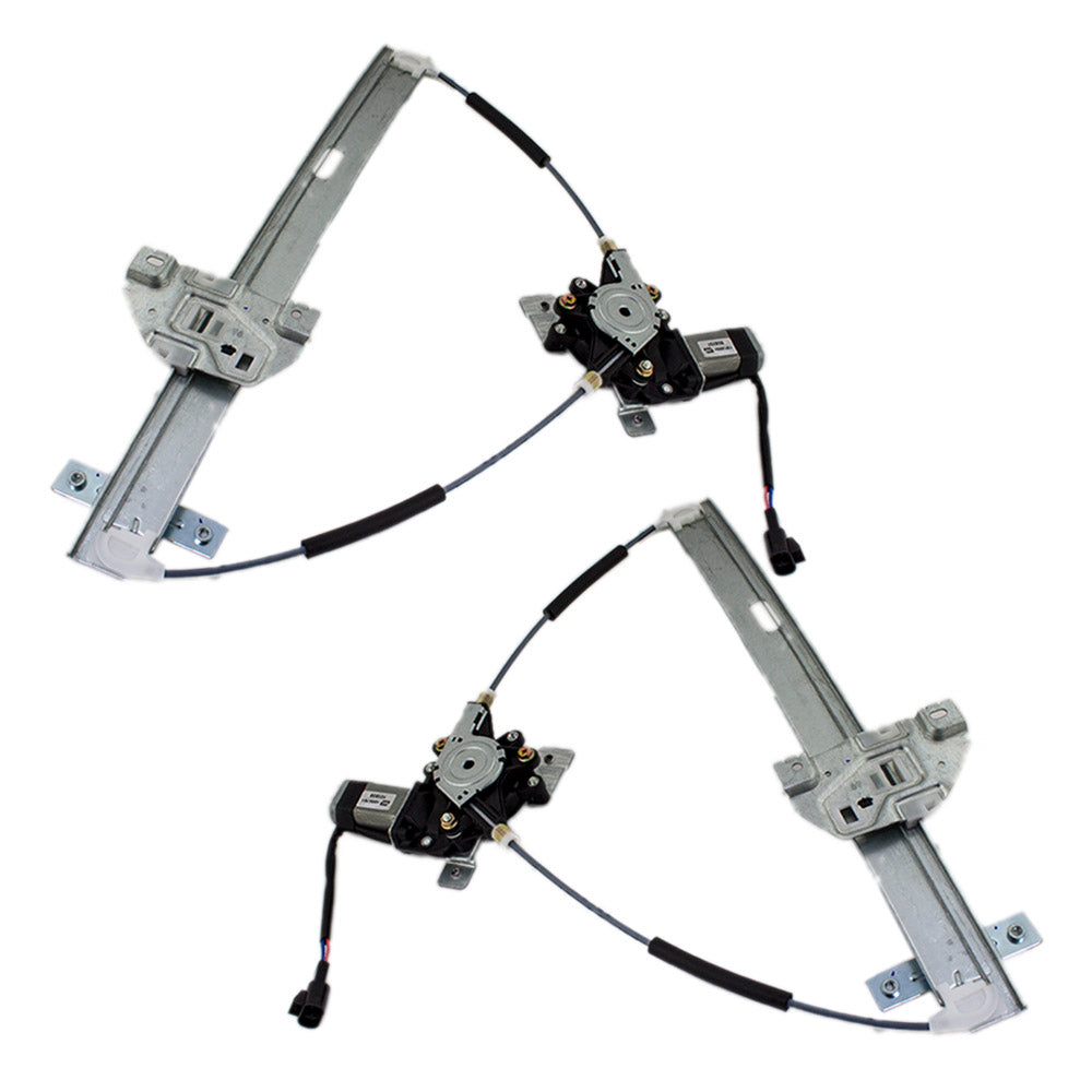 Brock Replacement Set Front Power Window Regulators with Lift Motors Compatible with 2002-2007 Vue 15142954 15142955