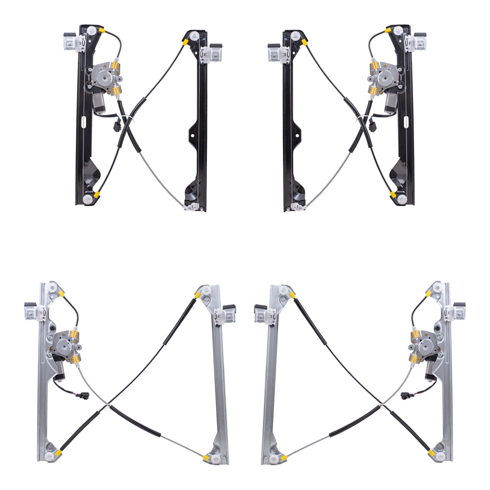 Brock Replacement Window Regulators with Motor 4 Piece Set Compatible with 07-13 Avalanche 08-13 Escalade EXT 07-13 Sierra 1500/2500HD/3500HD 07-13 Silverado 1500 07-14 Silverado 2500HD/3500HD