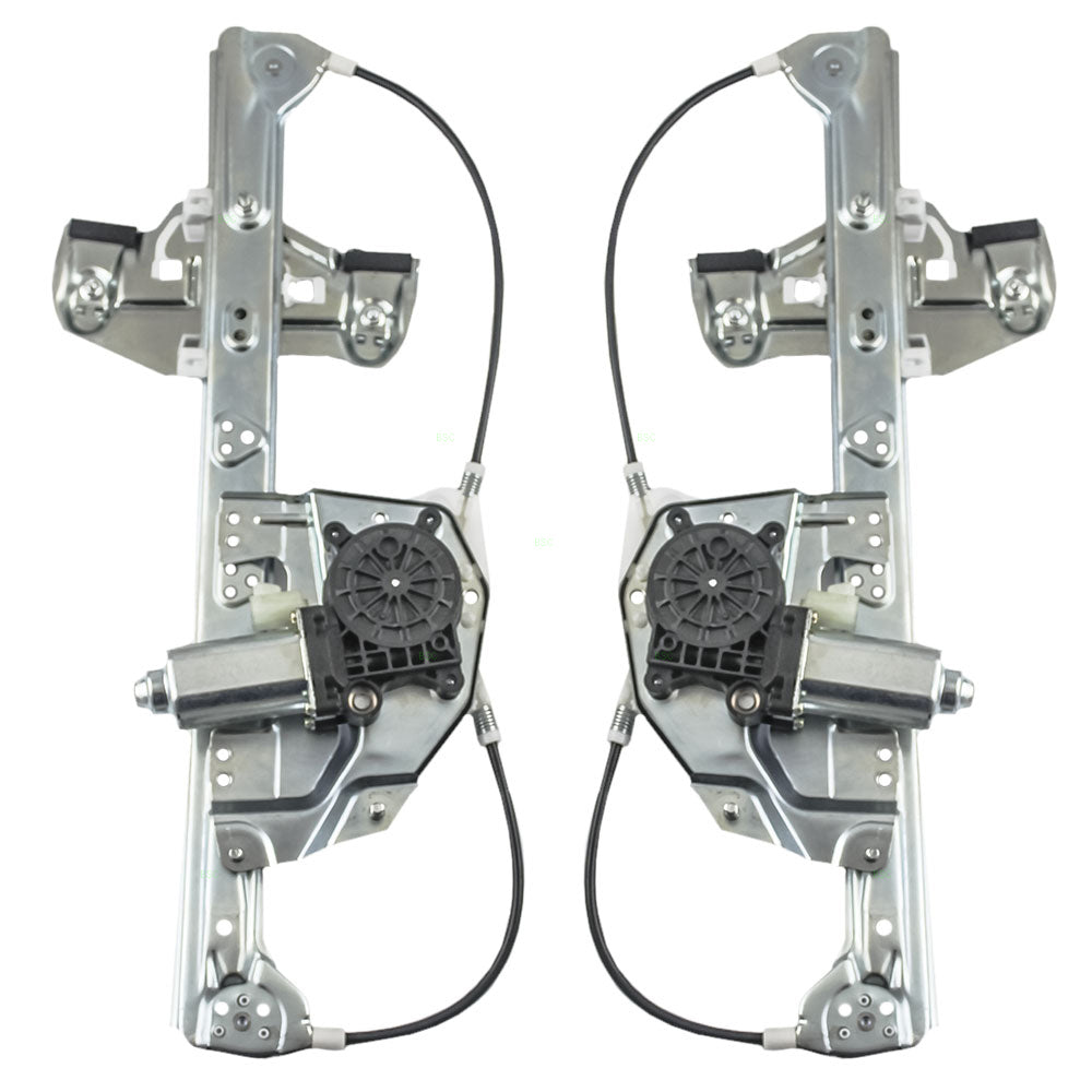 Brock Replacement Set Rear Power Window Regulators with Lift Motors Compatible with 2000-2005 DeVille 9244838 19244837