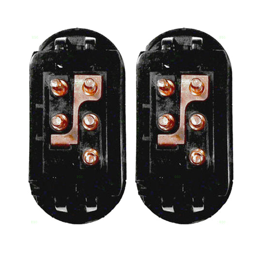 Brock Replacement Pair of Oval Window Switch Compatible with 90-94 Pickup Truck 22086337