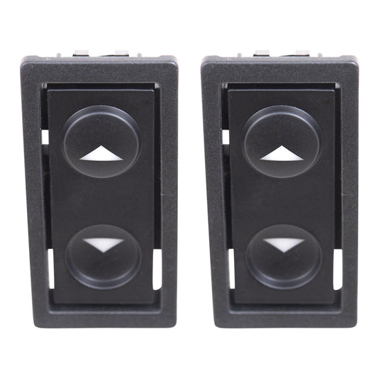 Brock Replacement Pair of Square Window Switch Compatible with 88-94 Pickup Truck SUV 22071943